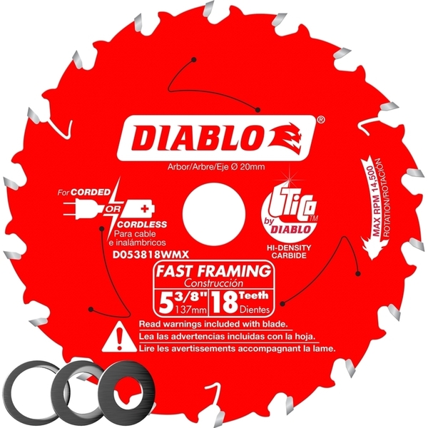 Diablo FAST FRM SWBLD 5-3/8""18T D053818WMX